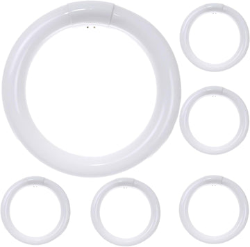 9 Inch Fluorescent Circular Light Bulb 30W 1800 Lumens 5000K Bright White G10Q 4-Pin Base Round Circline