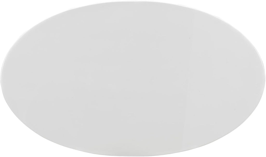 Inspired Tulip Style Oval Pedestal Dining Table — White, 60″ Oval