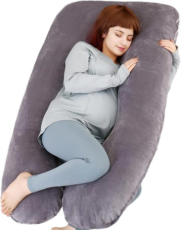 Pregnancy Pillow, U Shaped Full Body Pillow for Maternity Support, Sleeping Pillow with Cover for Pregnant Women
