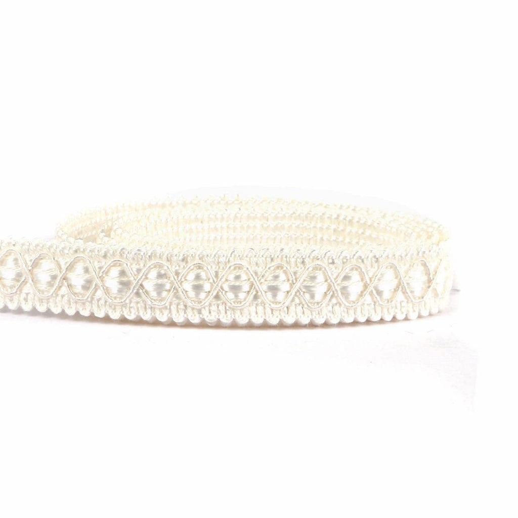 Gimp Braid Trim, 10 Yards 0.59 Inch Fabric Trim, White