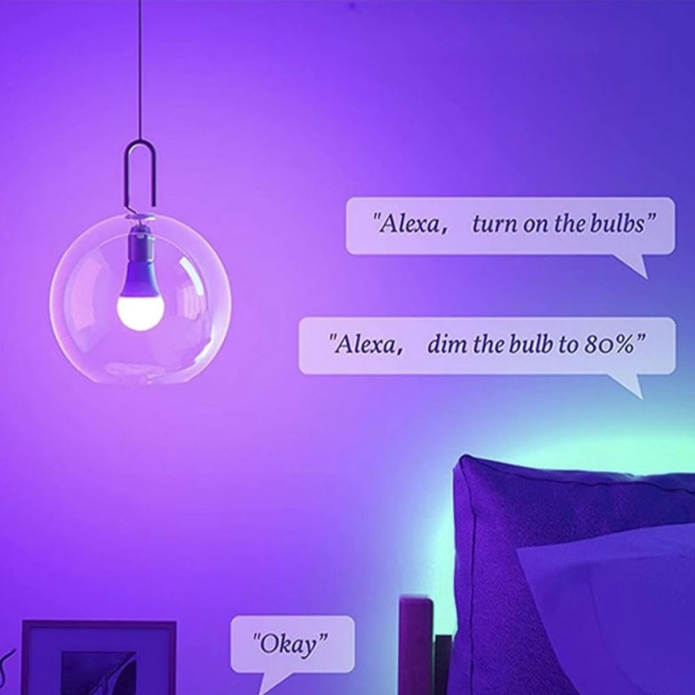 Smart LED Light Bulb, E27, WiFi, Color Changing 2700K-6500K, Compatible with Alexa, Google Home, Apple Home