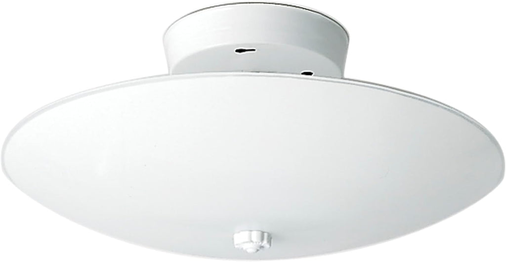 Round Close to Ceiling Fixture, White -12 Inches