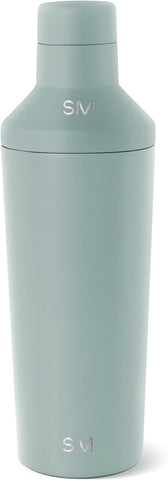 Cocktail Shaker Set with Jigger Lid | Stainless Steel Boston Shaker Insulated Martini Mixer for Mocktails | Gifts for