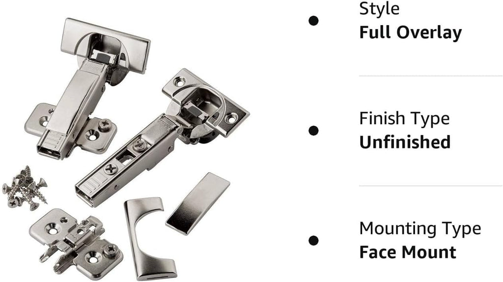 Full Overlay 110 deg Soft-Close BLUMotion Clip Top Frameless Hinges, Pair by