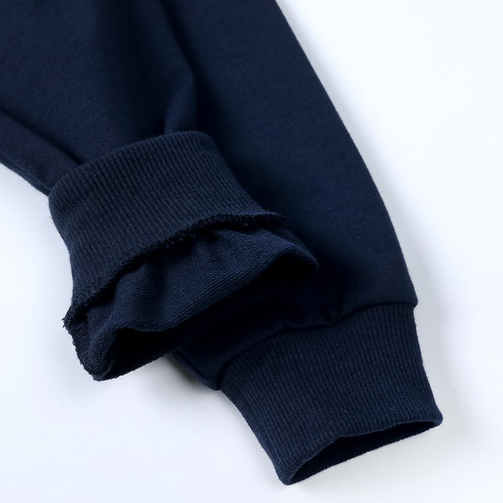 Toddler Boy Fall Outfits Boys Clothes Kids Solid Sweatsuits Cotton Sweatshirt and Pants Clothing Sets