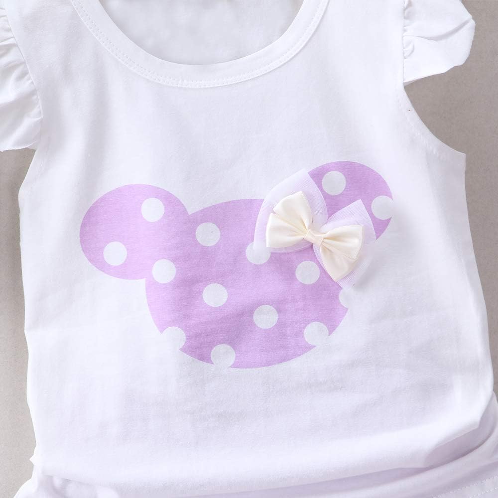 Baby Girl Clothes Outfits Short Sets 2 Pieces with T-Shirt + Short Pants