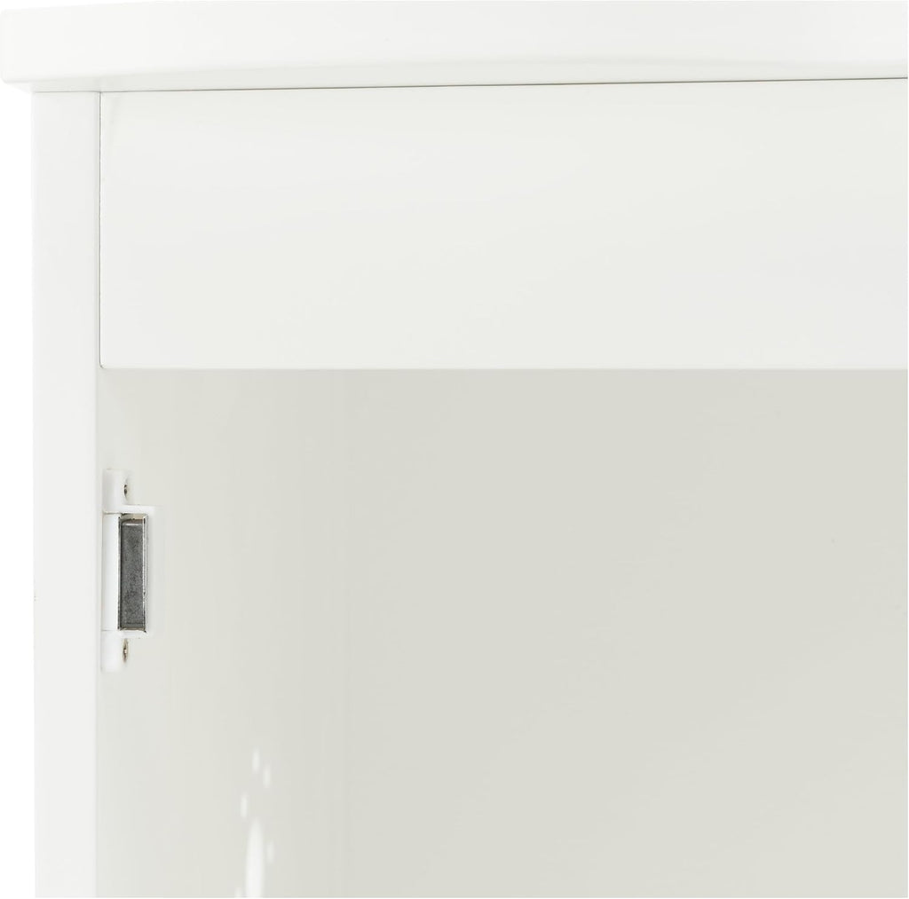 2 Story Furniture Litter Box Enclosure (White), Hidden Litter Box for Cats, Double Layer, Big Front Door for Easy