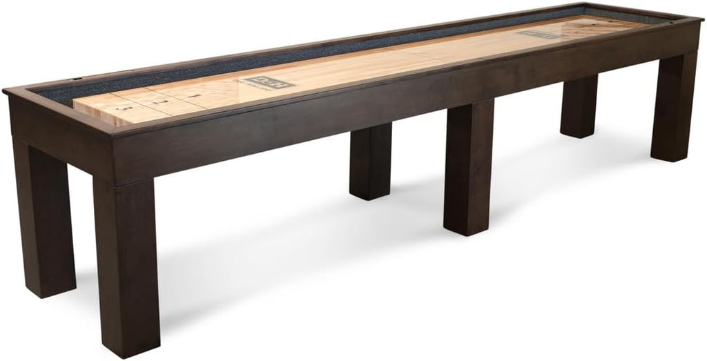 Shuffleboard Table (12FT,Natural Walnut and Antique Coffee)