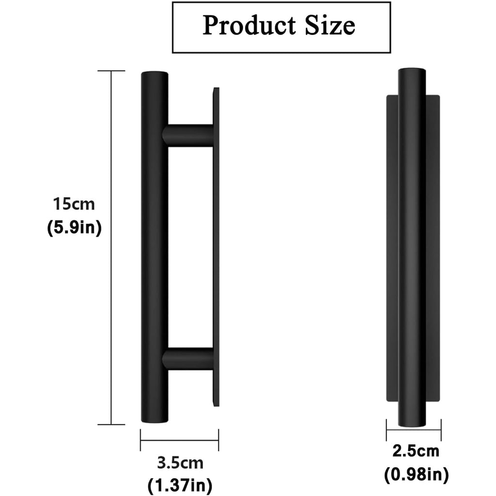 Self-Stick Push Pull Helper Black Hidden Cabinet Handles ABS Plastic Door Window Wardrobe Instant Cabinet Drawer