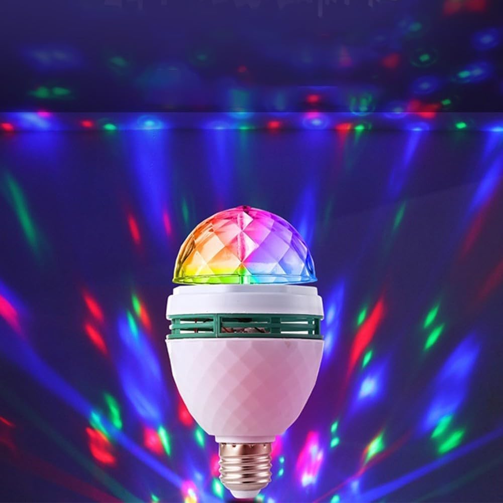 RGB Rotating LED Light Bulb B22 Disco Party Lamp