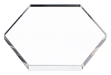2" Hexagon Glass Tiles - 50 Pack - Clear