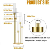 35in 4 Set Gold Candelabra Candle Centerpieces for Tables Candlesticks Holder Wedding Centerpieces Table Decorations
