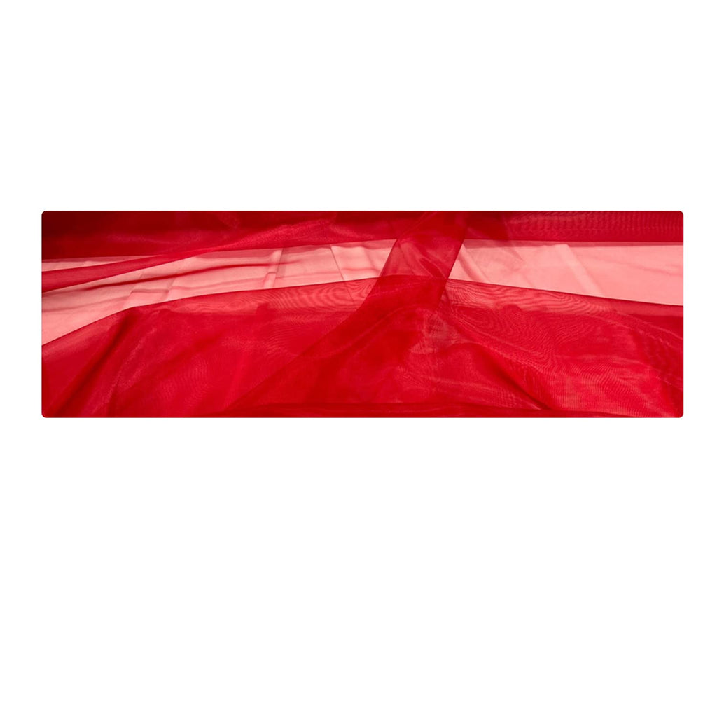 Cranberry Sheer Organza Fabric - 10 Yards - Silky, Shiny Perfect for Wedding Dresses, DIY Crafts, Party Decor, and