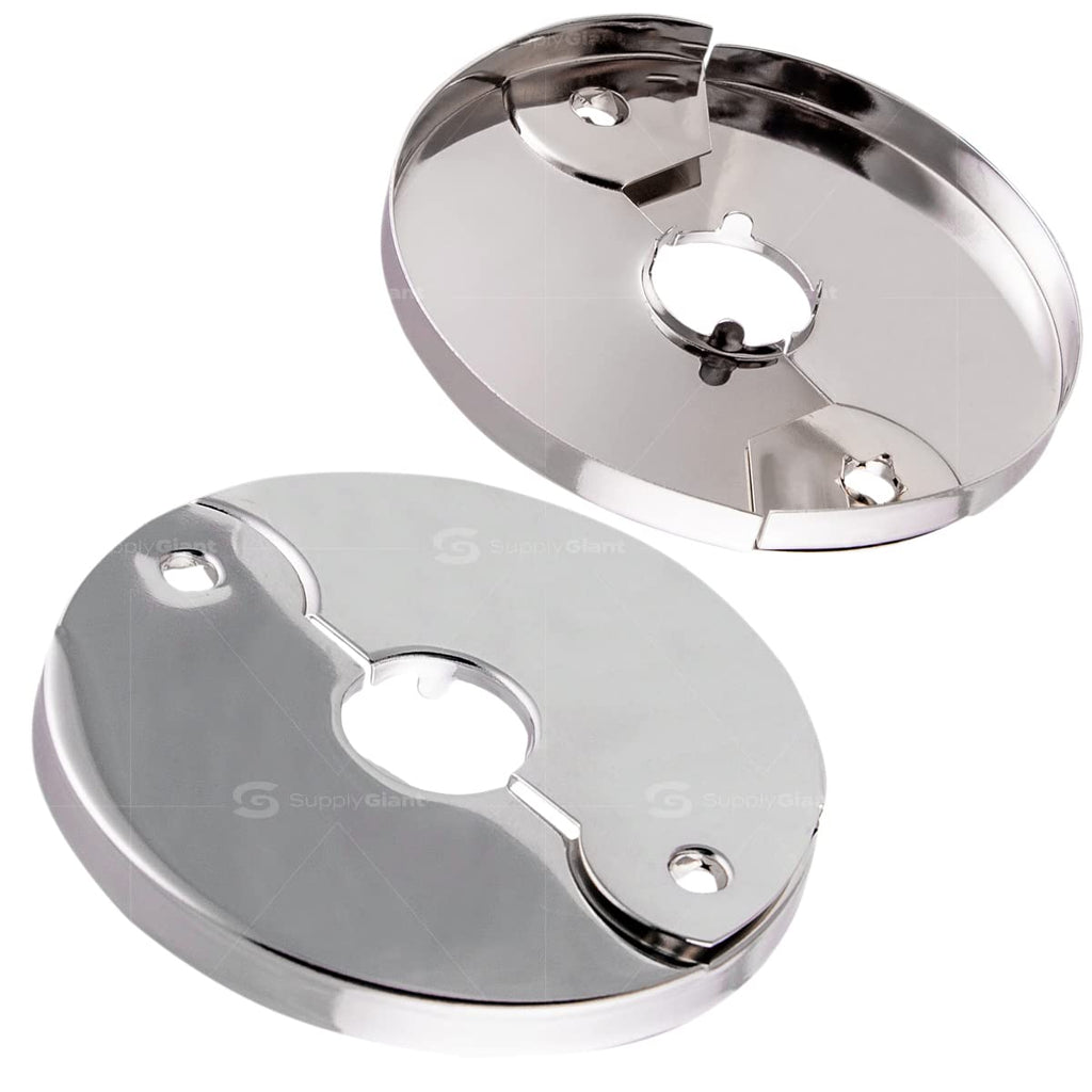 1/2 in. IPS Floor and Ceiling Split Flange Escutcheon for Steel Pipes, Chrome Plated (Pack of 12)