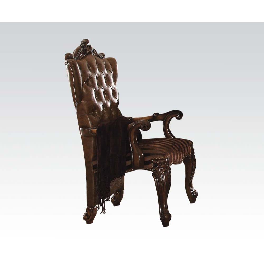 49" H Classic Dining Arm Chair Set of 2, Padded SEAT & Back and Wooden Cabriole Legs Bedroom Kitchen Restaurant, Two