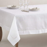 Hemstitched Table Linen 90" Square Tablecloth