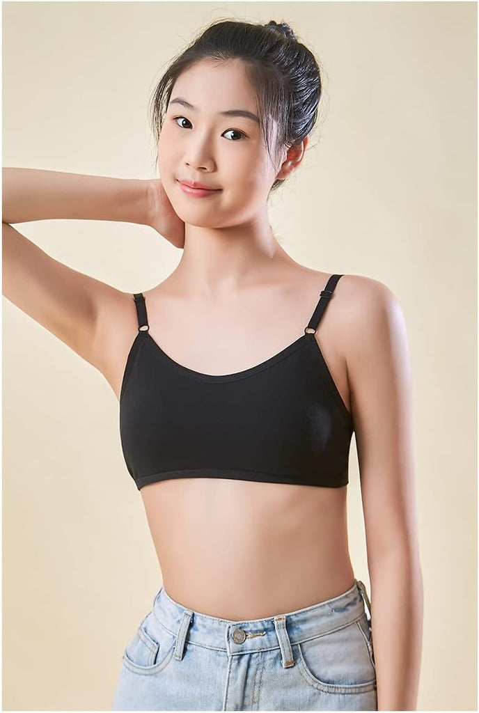 Big Girls' Adjustable Training Bra Cotton Bras Light Padded 10