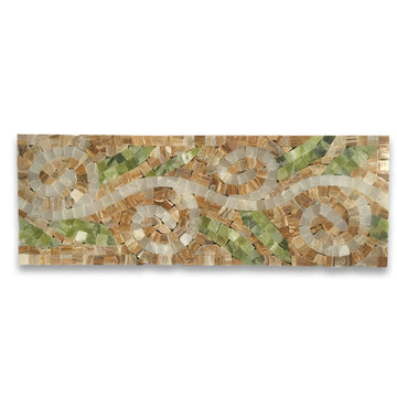 Garden Onyx 4.7x13.4 Marble Mosaic Border Listello Tile Polished Kitchen Bath Wall Floor Backsplash Shower (1 piece)
