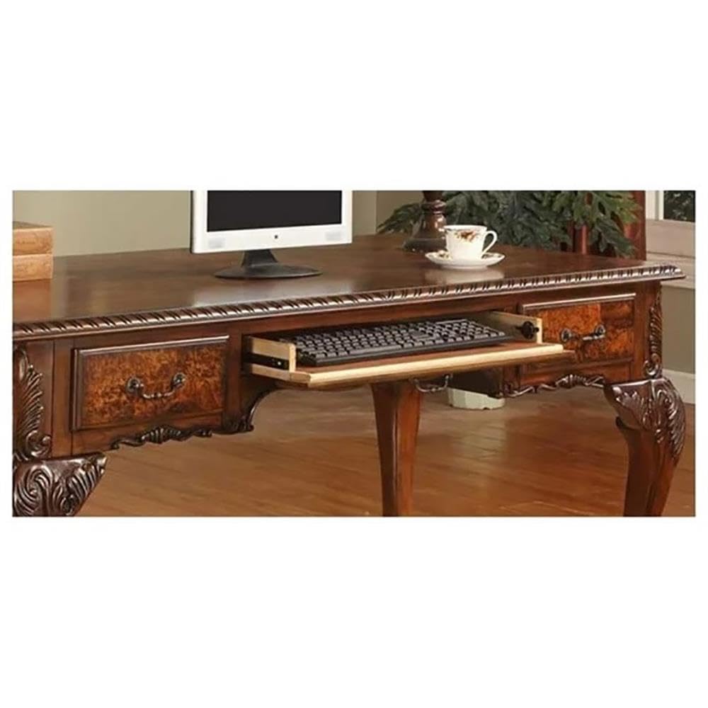 Chester 60" Rectangular Traditional Wood Executive Office Desk - Walnut