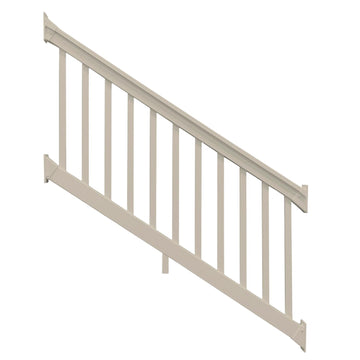 Yorkshire Stair and Deck Railing Kit - Vinyl Railing Kit for Decks, Porches, Balconies, and More, Versatile Stair