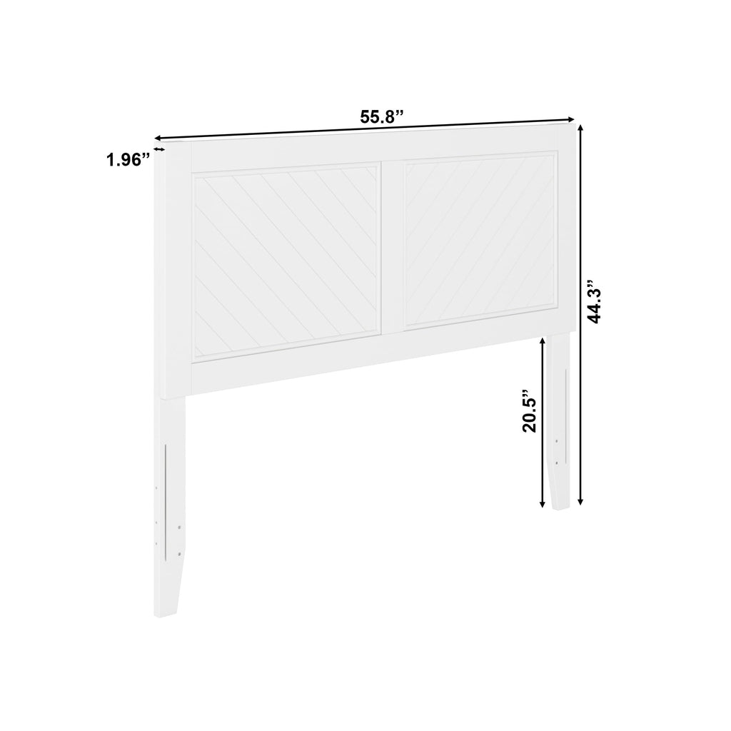 Canyon Solid Wood Rustic Farmhouse Headboard, White