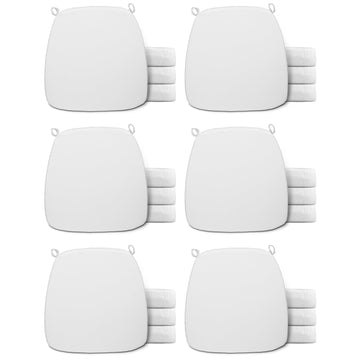 24 Pieces Wedding Chiavari Chair Cushion 15 x 15 Inch, White