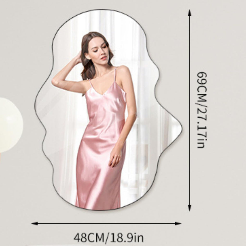 Full Length Wall Mounted Mirror, Full Body Irregular Mirror, 27x19''