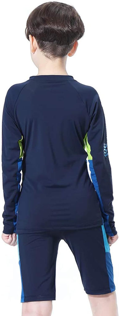 Boys Swimsuits UPF 50+ Sun Protection Rash Guard 2 Piece Kids Bathing Suit