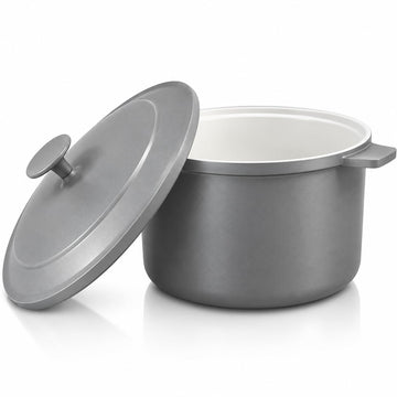 5 Qt Dutch Oven Pot with Lid, Ceramic Nonstick, Gray