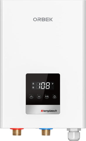 14kW Tankless Water Heater Electric, ORBEK On Demand Instant Hot Water Heater 240V, Max 3.38 GPM