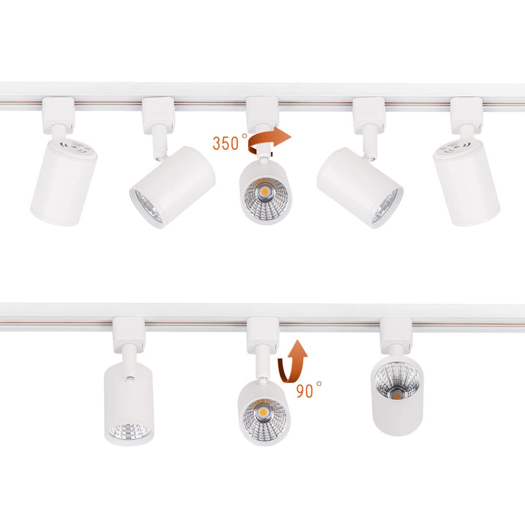 6 Pack J Type LED Track Lighting Heads 6.5W 3000K Warm White