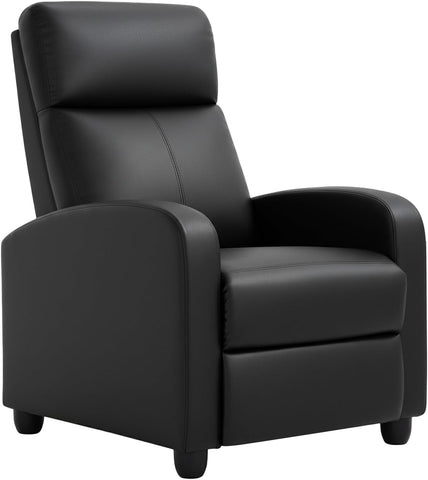 Recliner Chair Single Reclining Sofa Home Theater Seating with Lumbar Support and Padded Backrest for Living Room and