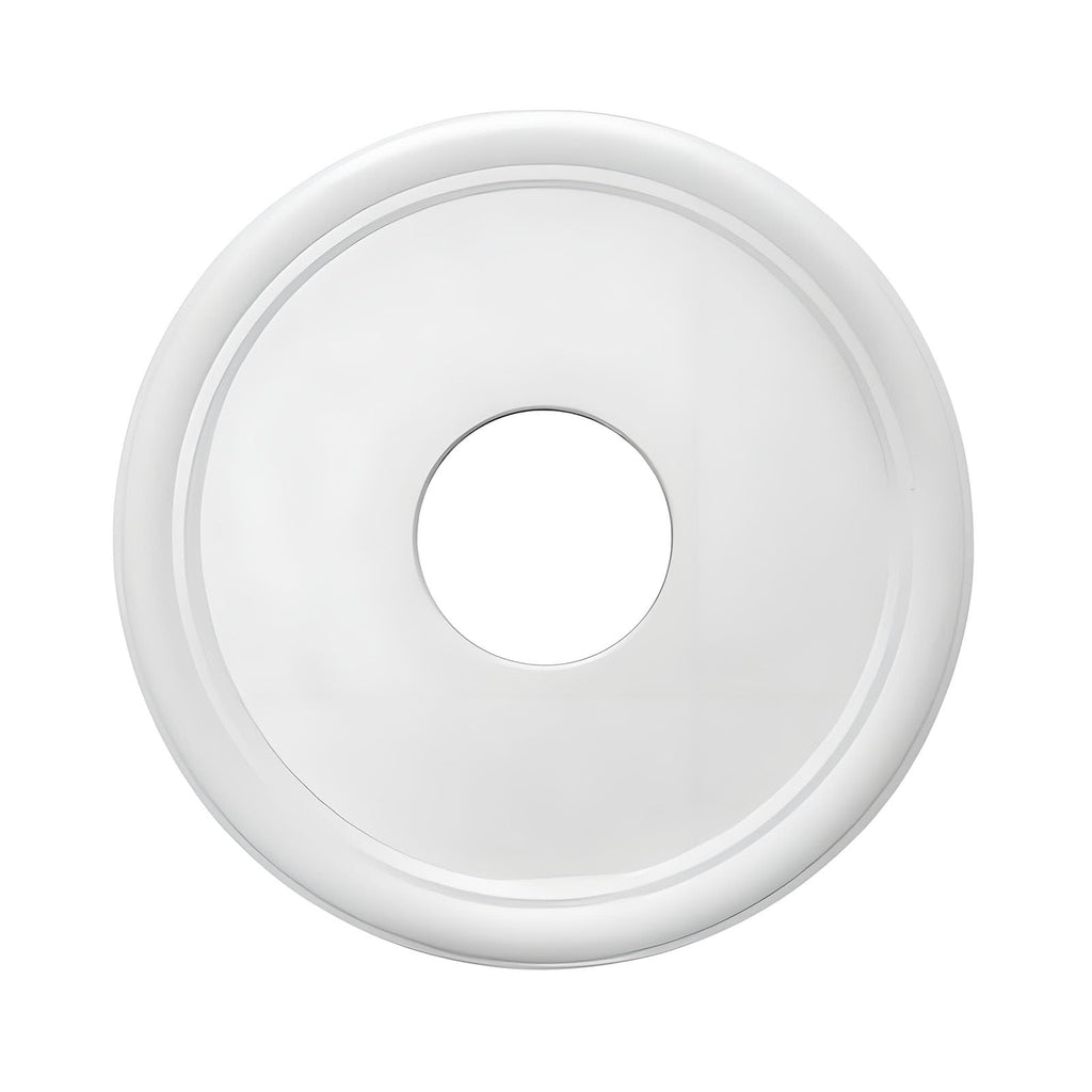 Ceiling Medallion, 2 Pieces Molded PU Light Cover Plate, Hole Cover for Light Fixtures and Ceiling Fans, White, 13"