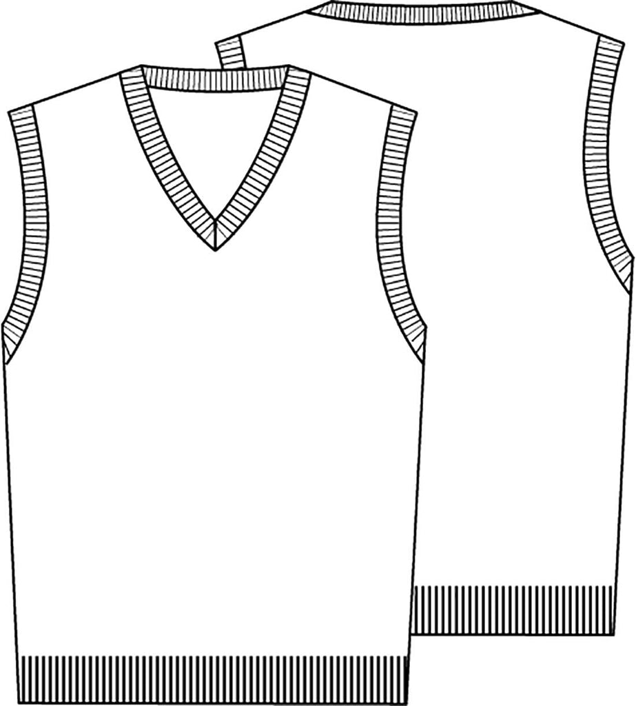 Uniforms Kid's V- Neck Sweater Vest Sweater, Royal Blue, XL