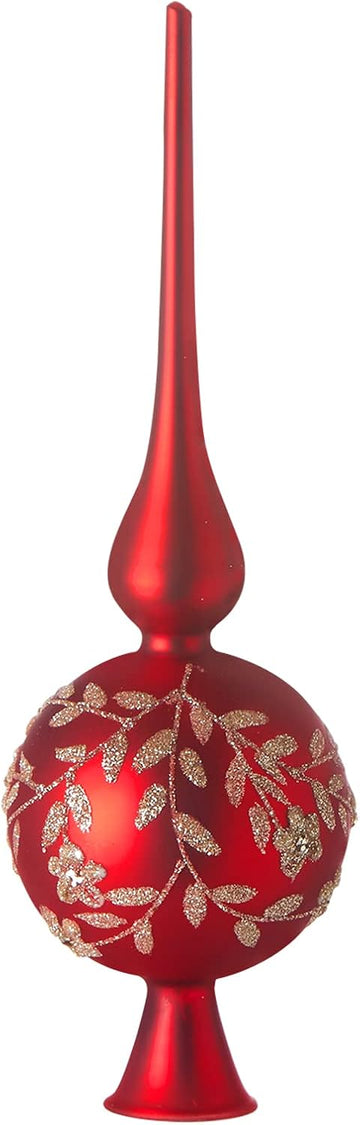 Glass Spherical Christmas Tree Topper 12"