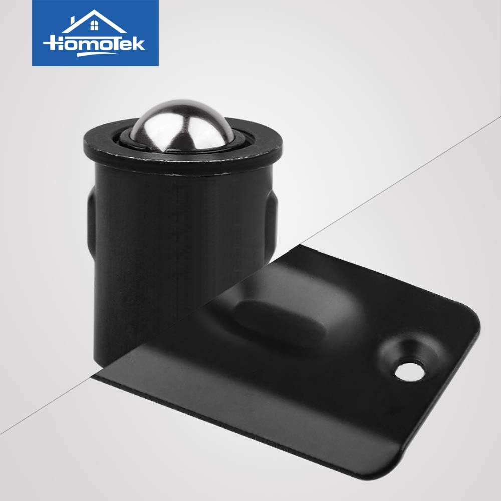 2 Pack Drive in Ball Catch with Strike Plate Doors, Black, 13/16 Inch x 1-1/8 Inchs,Die-cast, Adjustable Tension Ball