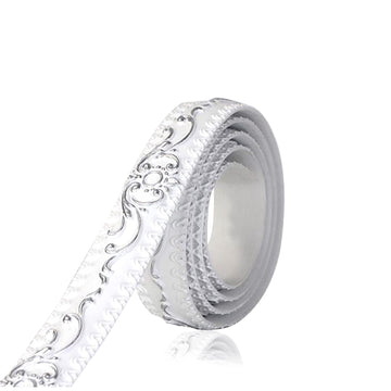 Flexible Molding Trim Self Adhesive, Crown Molding Ceiling, Wall Peel and Stick for Mirror Furniture Door Wardrobe