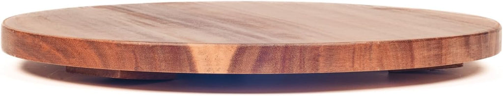 Acacia Wooden Round Footed Serving Board - Pedestal Riser Cake Stand with Removable Legs - Charcuterie Tray Cheese