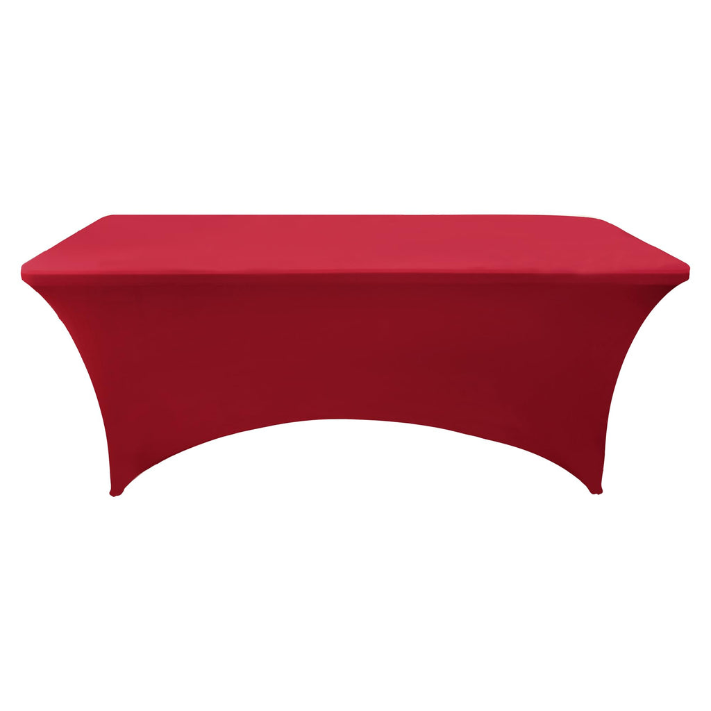 2-Pack 4ft Spandex Table Covers for Rectangular Folding Tables - Wrinkle Resistant Stretch Tight Table Cloths