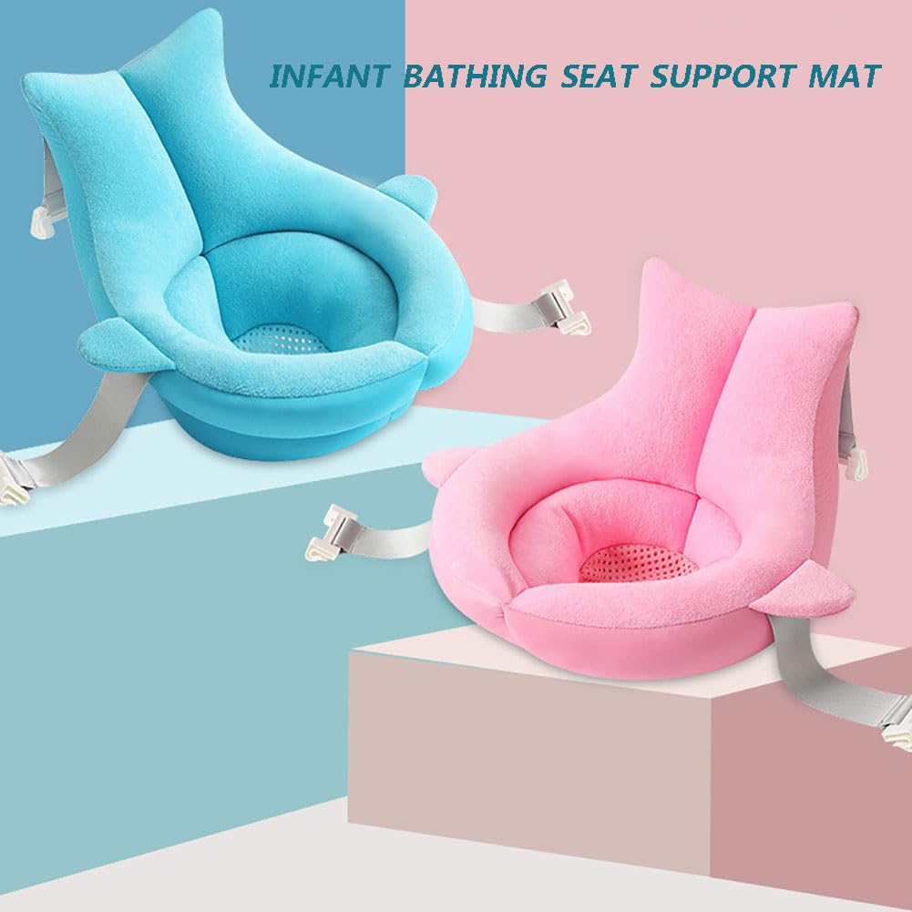 Bath Seat Support Net Adjustable Infant Bathing Cushion Pad Mat