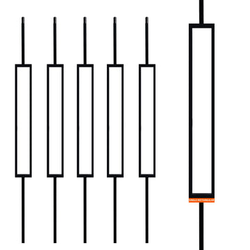 10pcs 44" Wrought Iron Baluster Single Rectangular Stair Spindles