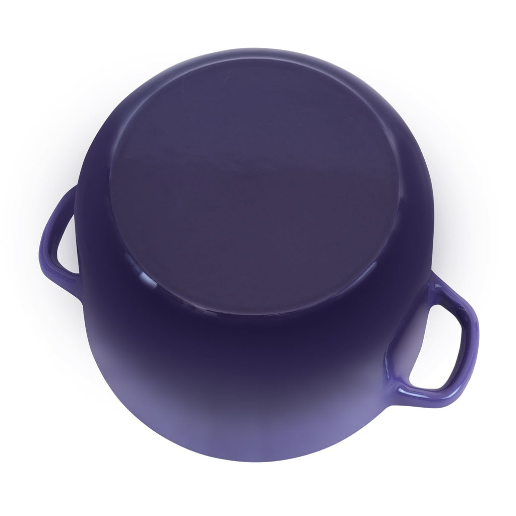 Dutch Oven Pot with Lid 1.8 Qt Cast Iron Dutch Oven for Bread Baking, Purple Enameled Cast Iron Rice Pot, Small Deep