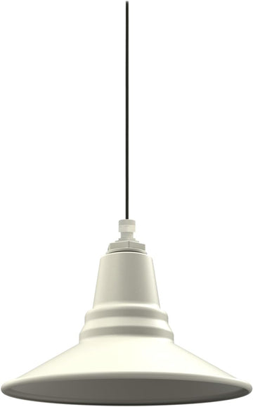 Woodman Farmhouse Pendant | Outdoor Ceiling Mounted | 12 inch Dome | 4' Black Cloth Cord| Kitchen Steel Light Made in