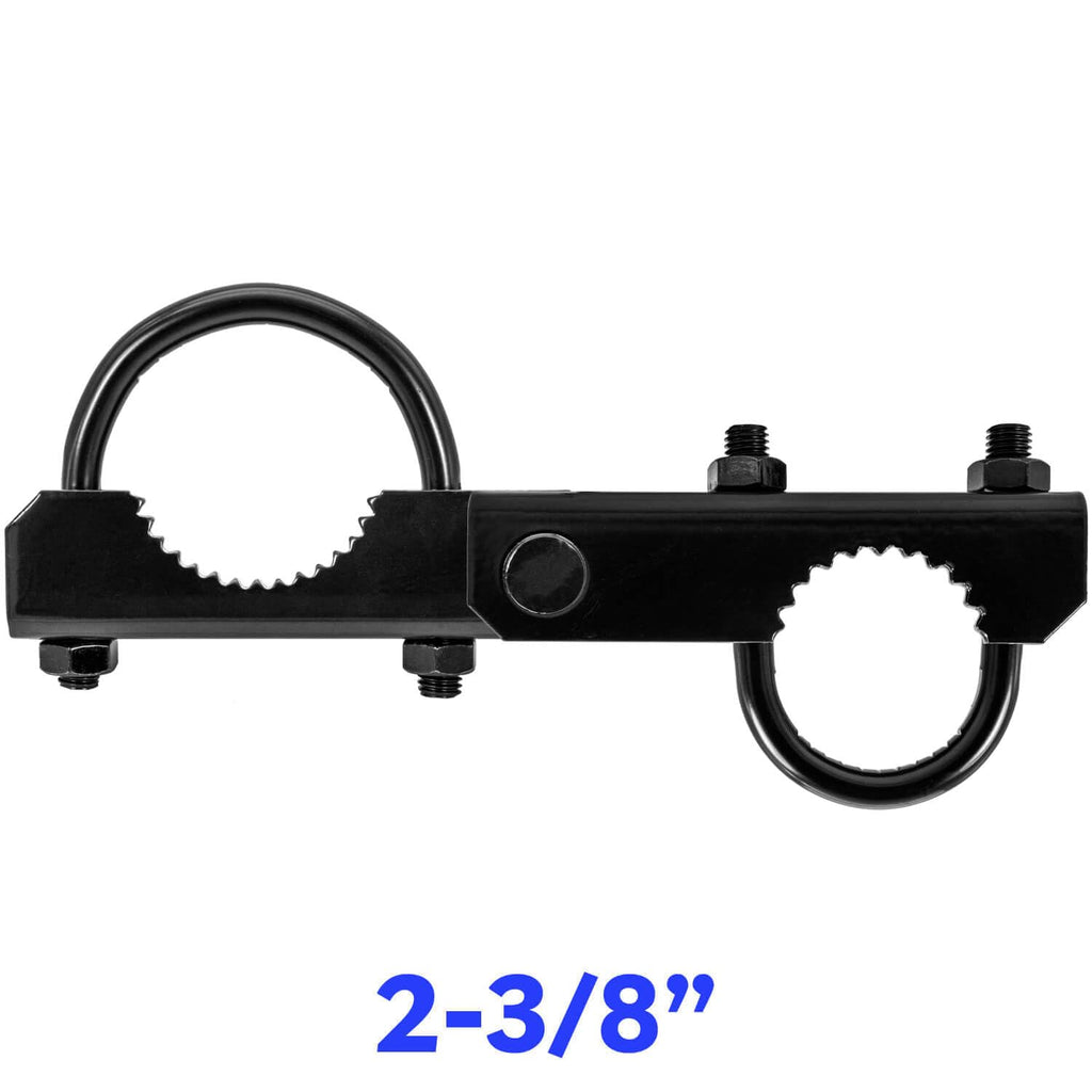 Black 180° Gate Hinge, 2-3/8in Post, Commercial Duty