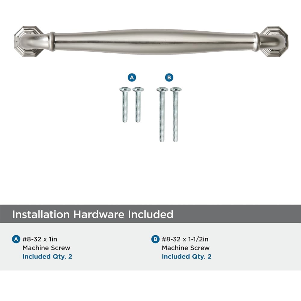 5 Pack 12 Inch(305mm) Brushed Satin Nickel Heavy Duty Solid Cabinet Handles Cabinet Pulls Heavy Duty Solid Cabinet