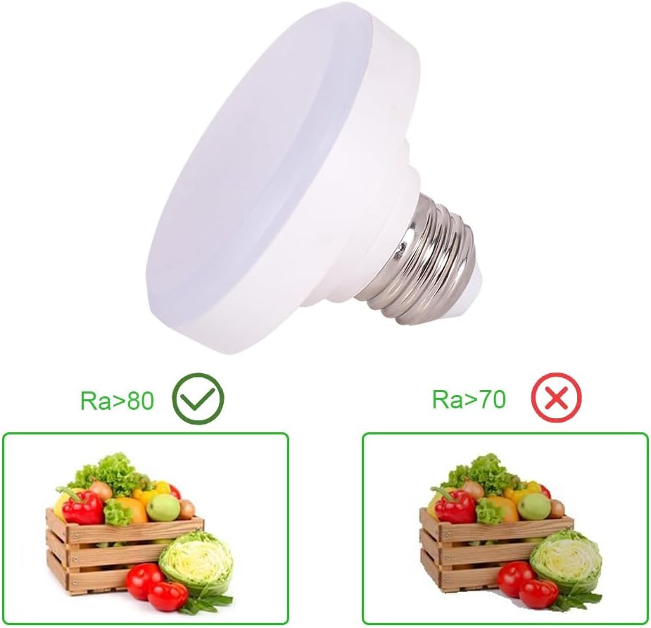E27 120V 10W LED Mini Flat Light Non-dimmable 75W Squat Bulb Replacement 3000K Soft White led Bulb (Warm White 3000K)