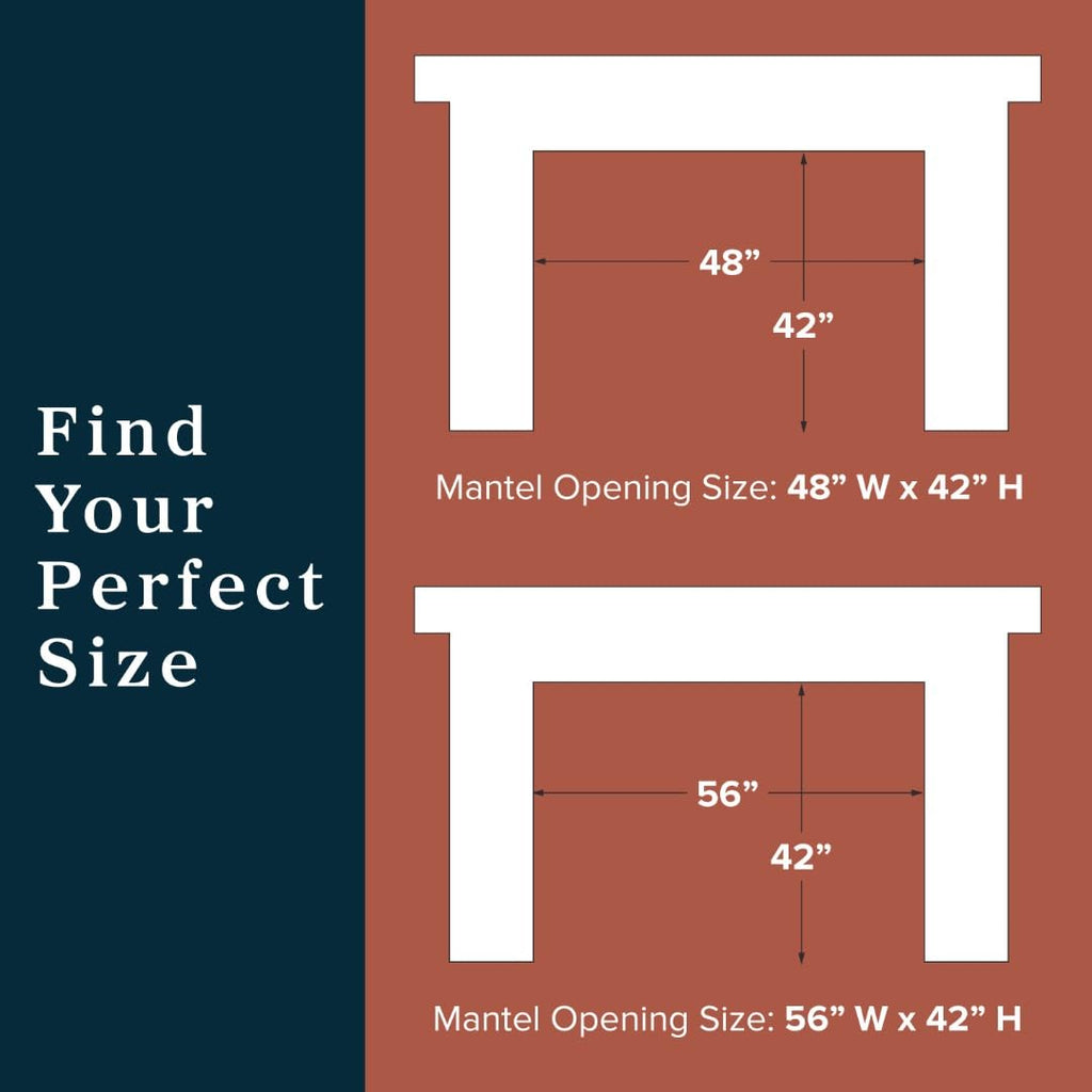 Everly Wood Fireplace Mantel Surround Kit in Whitewash | 56" x 42" Opening | 80" x 54" Overall | Modern Picture Frame