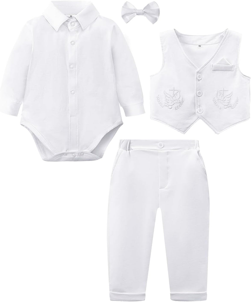 Baby Boy Baptism Outfit Infant Christening Blessing Formal Wedding Dress Suits