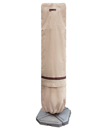 Patio Waterproof 13' Dia Outdoor Umbrella Parasol Cover with Integrated Pole Fits Cantilever Offset Umbrella 9 Ft