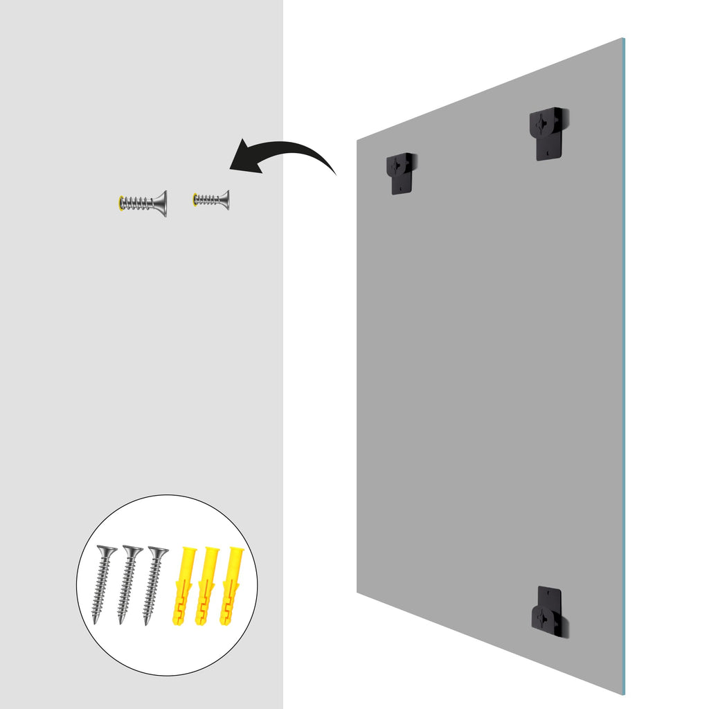 Frameless Mirror, 30"x40" Bathroom Mirror for Over Sink, Unframed Vanity Mirror, Large Rectangle Mirror for Wall